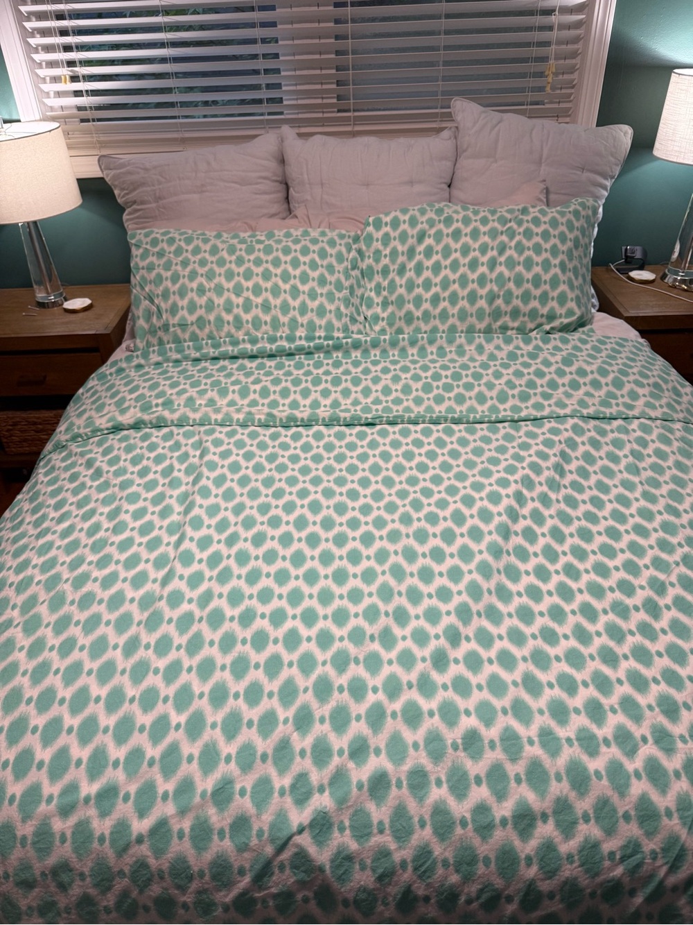 Pottery Barn duvet and pillow shams
